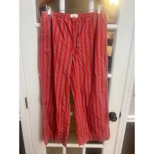 BDG Urban Outfitters Red Striped Pajama Pants Cotton Lounge Wide Leg M.    V